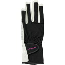 DUNLOP(ダンロップテニス) ダンロップ DUNLOP レディース シリコンプリントグローブ ネイルスルータイプ 両手セット TGG-0136W ブラツク