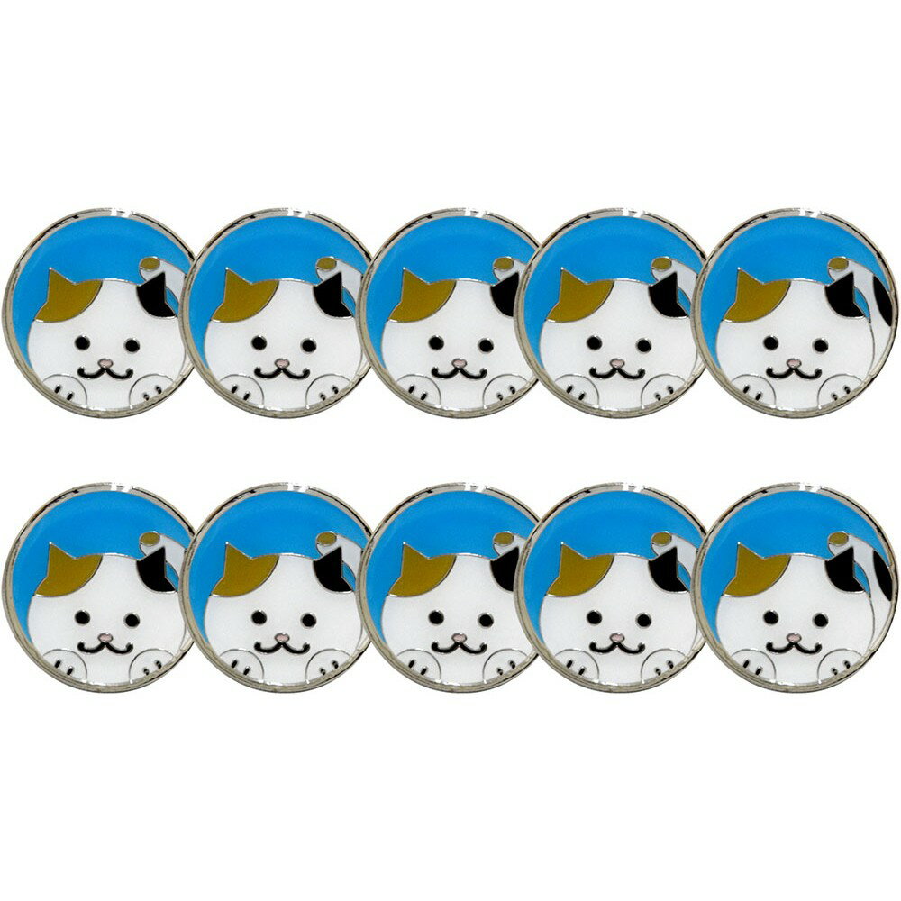 Tabata（タバタ） ゴルフ マグネットマーカー ネコ 10個セット