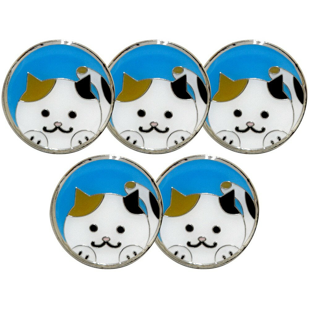 Tabata（タバタ） ゴルフ マグネットマーカー ネコ 5個セット