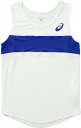 アシックス WS ランニングシャツ ホワイト×ブルー xt2035-0145