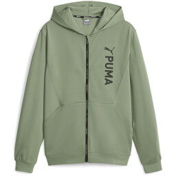 PUMA（プーマ） PUMA FIT DOUBLE ニット フルジップフーディー EUCALYPTUS