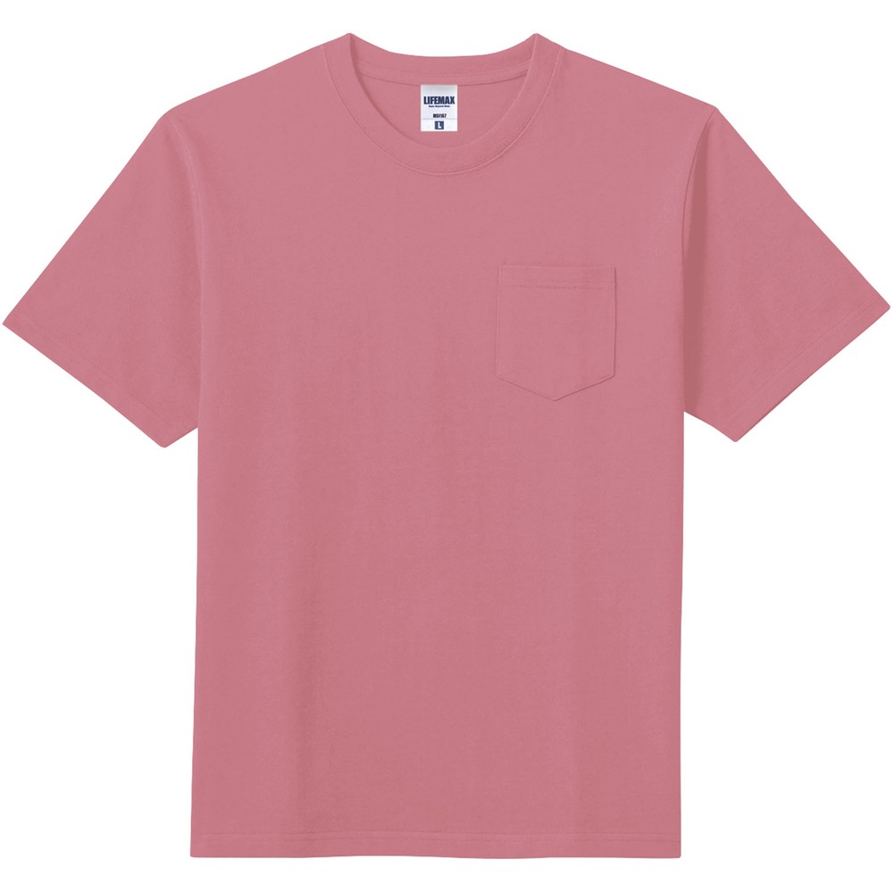 ボンマックス 10．2オンスポケット付きスーパーヘビーウェイトTシャツ スモーキーピンク