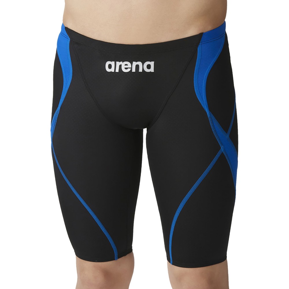 アリーナ レーシングスパッツ（ハーフレッグ） ブラック×ブルー