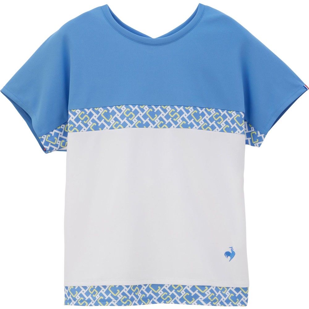 ルコックスポルティフ テニス 2wayゲームシャツ ホワイトブルー