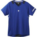 デサント 半袖バレーボールシャツ ブルー×ブラック