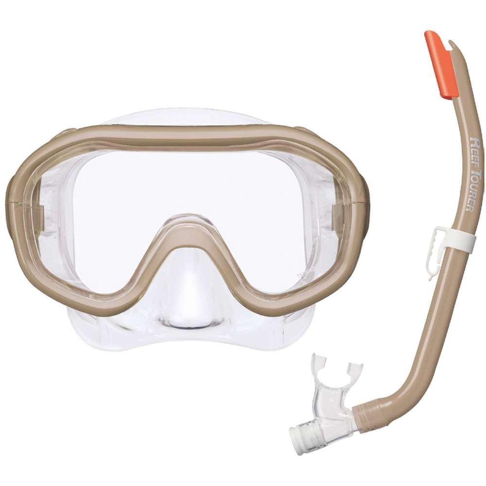 リーフツアラー 1眼 シュノーケリング用マスク こども(4歳～9歳)用 タン