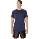 アシックス ASICS 2053A212 プラクティス半袖シャツ(背面ビックロゴ) ミッドナイト