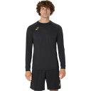 アシックス ASICS 2053A216 プラクティス長袖シャツ(背面ビックロゴ) パフォーマンスブラックXピュアゴールド