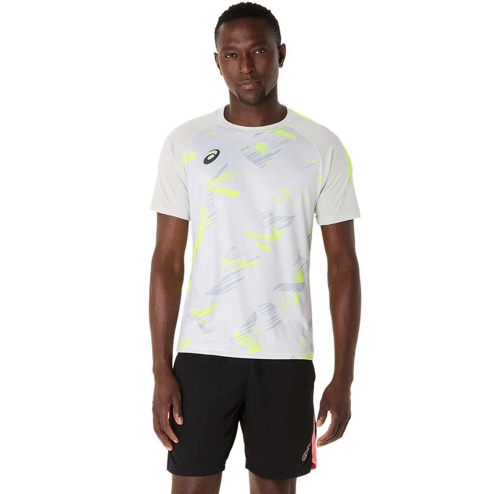 アシックス ASICS 2101A306 プラクティスグラフィック半袖シャツ グレー