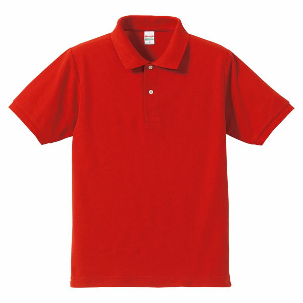 UnitedAthle(ユナイテッドアスレ) 5.3オンスドライ CVC ポロシャツ(大きいサイズ XXXL(2XO)) レッド