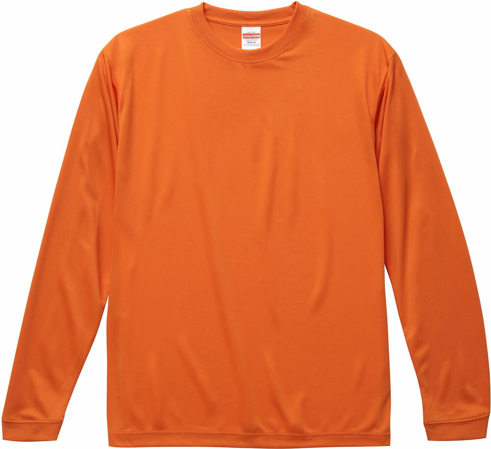 UnitedAthle(ユナイテッドアスレ) 4 . 7オンス ドライシルキータッチ ロングスリーブTシャツ オレンジ