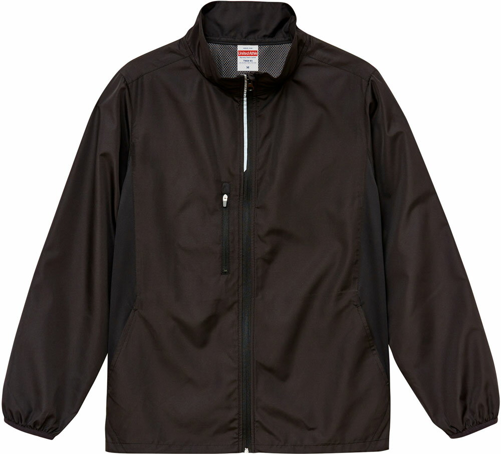 UnitedAthle(ユナイテッドアスレ) (男女兼用) ソフトストレッチ スタンドジャケット ブラック