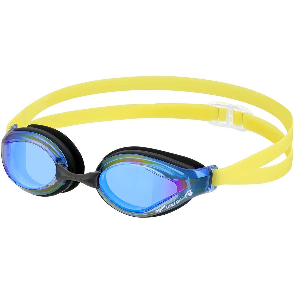 ビュー 小学生用 レーシング(競泳)スイミング ゴーグルTRY(トライ)ミラーモデル ブルー×ブルー