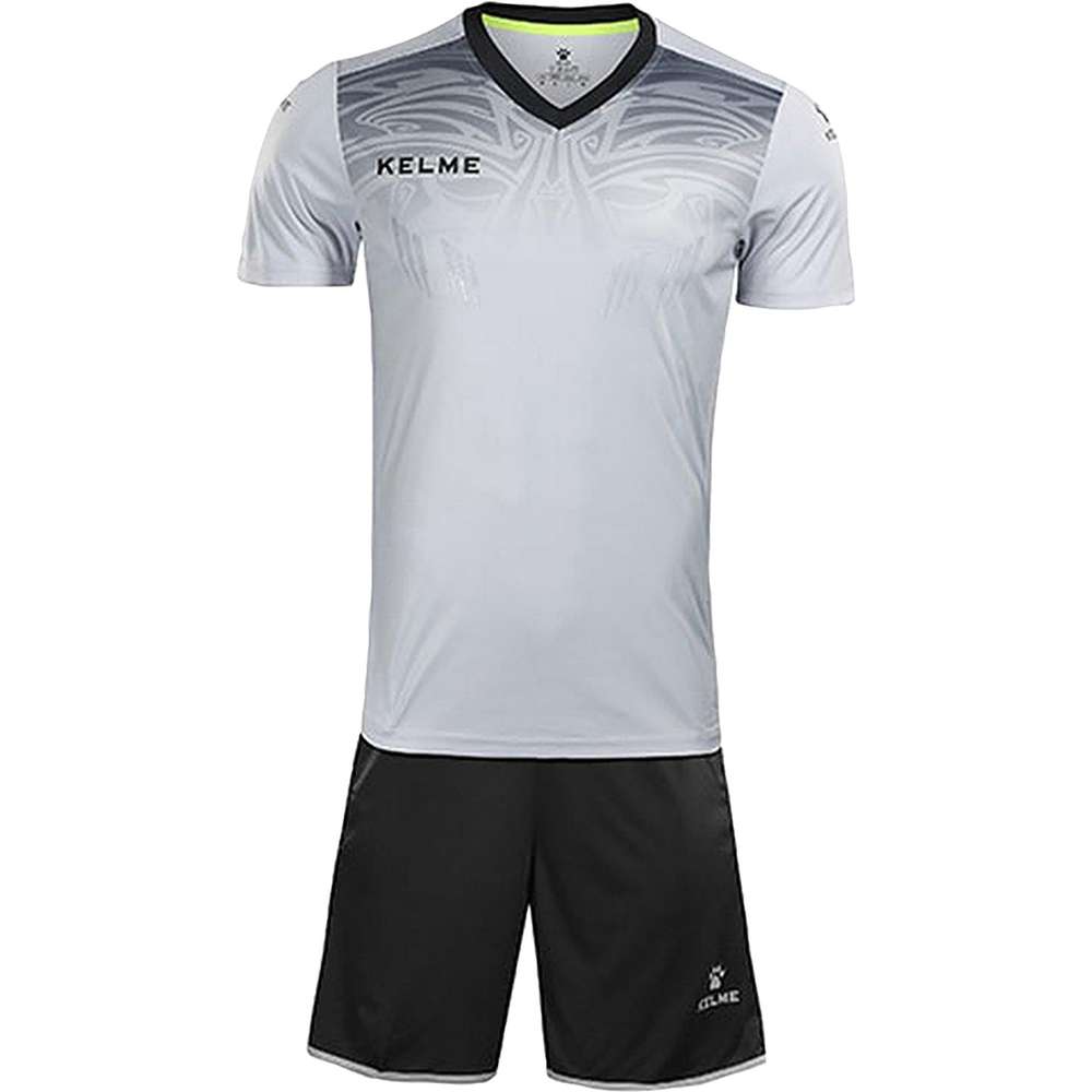 ケレメ 半袖ゴールキーパーシャツ&パンツセット ライトグレー×ブラック