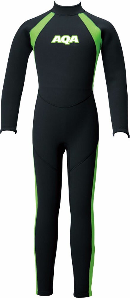 AQA(アクア) キッズフルスーツ BK/ライム