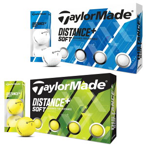 TaylorMade(テーラーメイド)日本正規品 DISTANCE+ SOFT(ディスタンスプラスソフト) ゴルフボール1ダース(12個入) 【あす楽対応】
