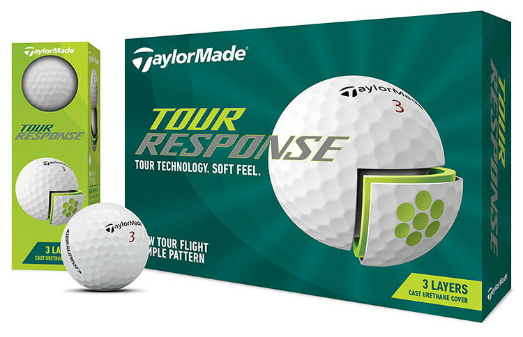 TaylorMade(テーラーメイド)日本正規品 TOUR RESPONSE(ツアーレスポンス) 2022新製品 ゴルフボール1ダース(12個入) 「N0803401」 【あす楽対応】 3枚目