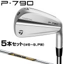 TaylorMade テーラーメイド 日本正規品 P790 アイアン 2023モデル ダイナミックゴールドEXツアーイシュースチールシャフト 5本セット( 6～9 PW) 【あす楽対応】