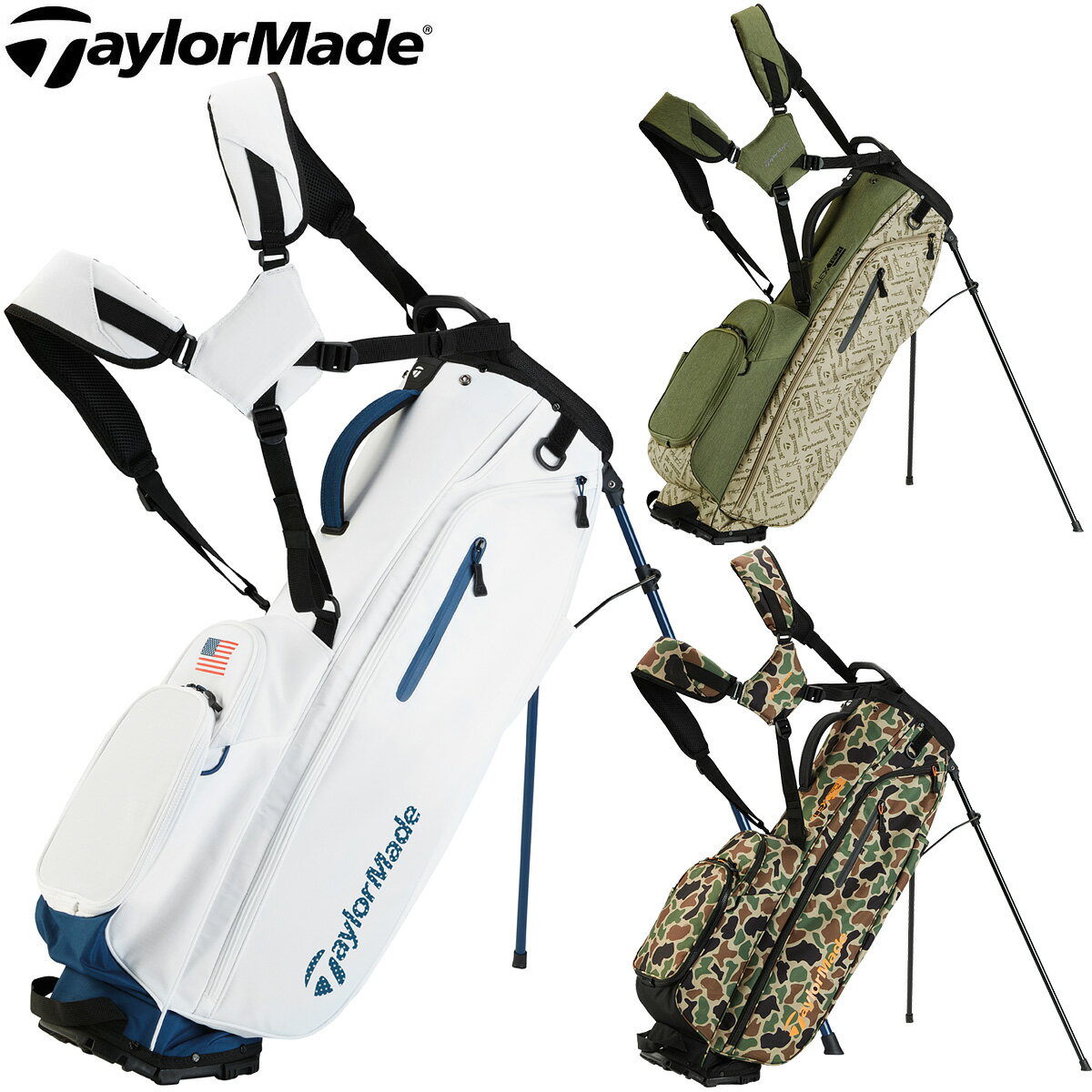 テーラーメイド 【5/15 エントリー/抽選で最大100%ポイントバック】 TaylorMade テーラーメイド 日本正規品 フレックステック スタンドバッグ 軽量 キャディバッグ 2024新製品 「 JE941 」 【あす楽対応】