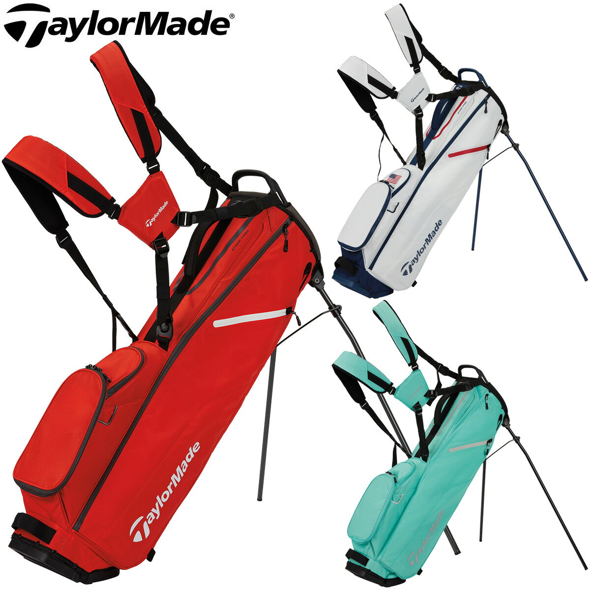 テーラーメイド 【5/15 エントリー/抽選で最大100%ポイントバック】 TaylorMade テーラーメイド日本正規品 FLEXTECH(フレックステック) ネオ スタンドバッグ 軽量 ゴルフスタンドキャディバッグ 2023モデル 「 TD875 」 【あす楽対応】