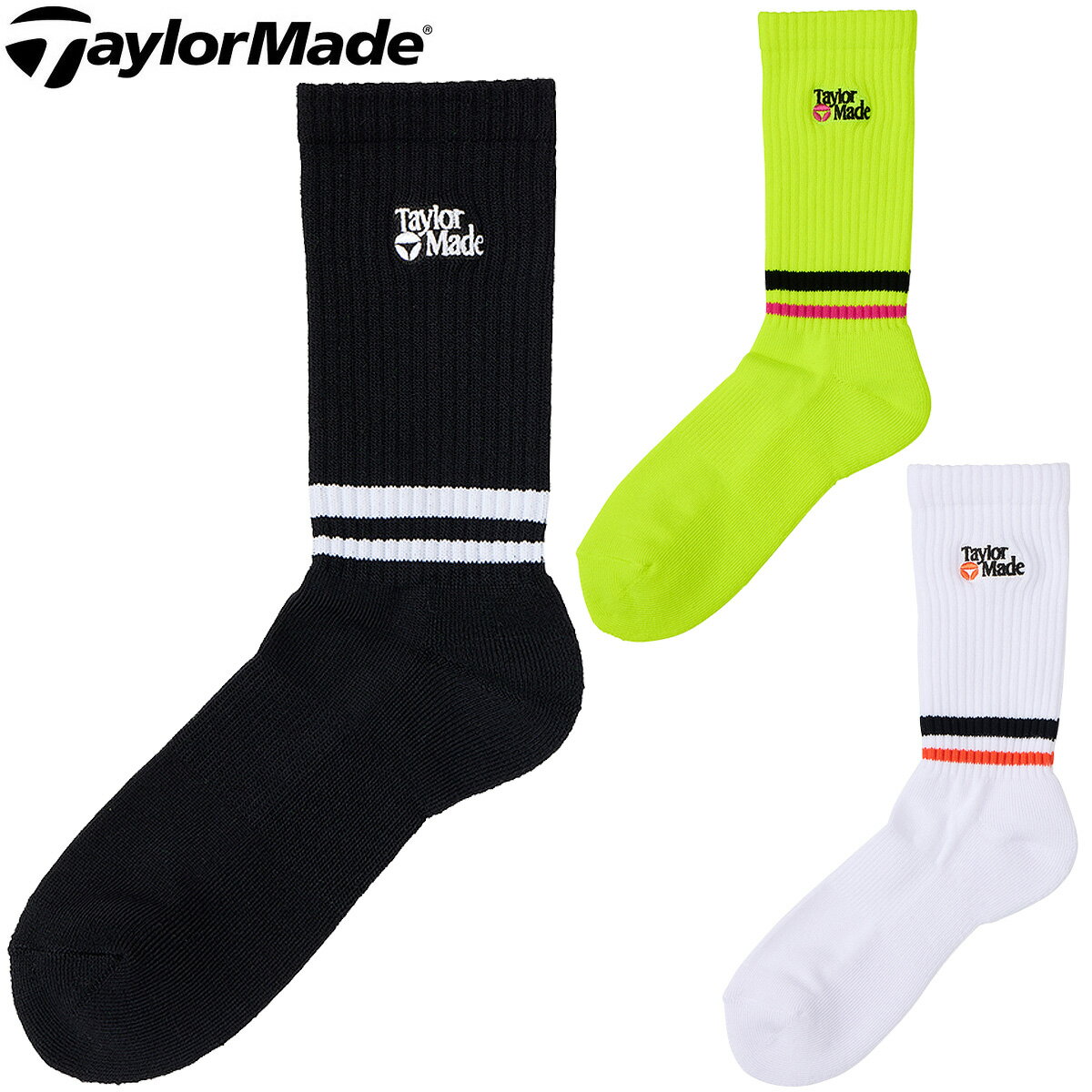 TaylorMade テーラーメイド 日本正規品 CL ミドル ソックス 2024新製品 「 UN289 」 【当店在庫品】