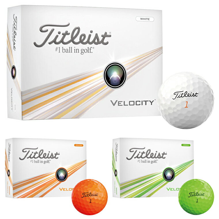 Titleist タイトリスト日本正規品 VELOCITY ベロシティ 2024新製品 ゴルフボール1ダース(12個入) 