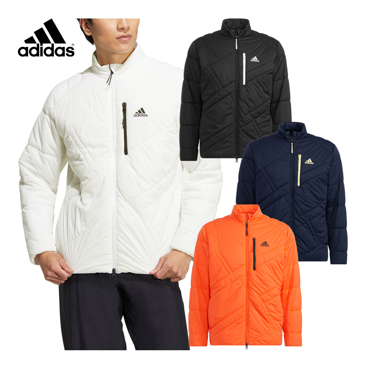 アディダス ゴルフ adidas Golf ゴルフウエア メンズ ジャケット 「 DJ566 」 保温 中綿 フルジップ 秋冬ウエア 【当店在庫品】