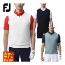 FOOTJOY フットジョイ ゴルフウエア ベスト 「 FJ-S23-M02 」 ビッグサイズ Vネック ニット アーガイル 春夏ウエア 【あす楽対応】