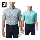 FOOTJOY フットジョイ ゴルフウエア 半袖ポロシャツ 「 FJ-S23-S04 」 スケッチプリント 春夏ウエア 