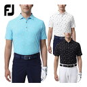 FOOTJOY フットジョイ ゴルフウエア 半袖ポロシャツ 「 FJ-S23-S11 」 フラワーモチーフプリント 春夏ウエア 