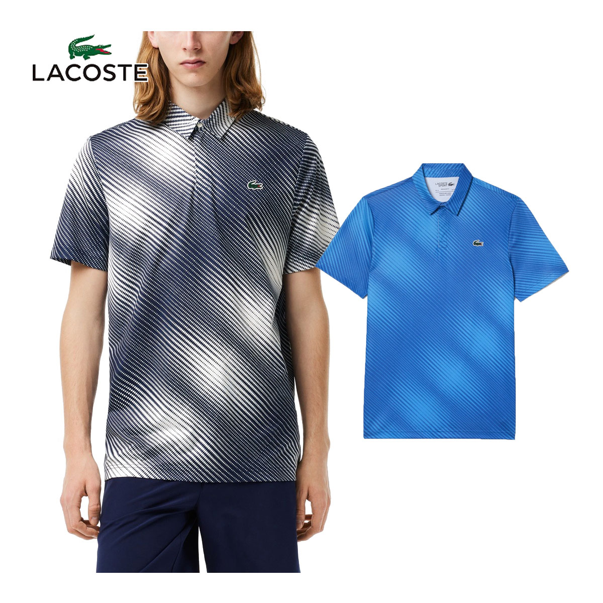 ラコステ 【5/15 エントリー/抽選で最大100%ポイントバック】 LACOSTE ラコステ ゴルフウエア 半袖ポロシャツ 「 DH5175-99 」 グラデーションプリントウルトラドライゴルフ 2023モデル 春夏ウエア 【あす楽対応】