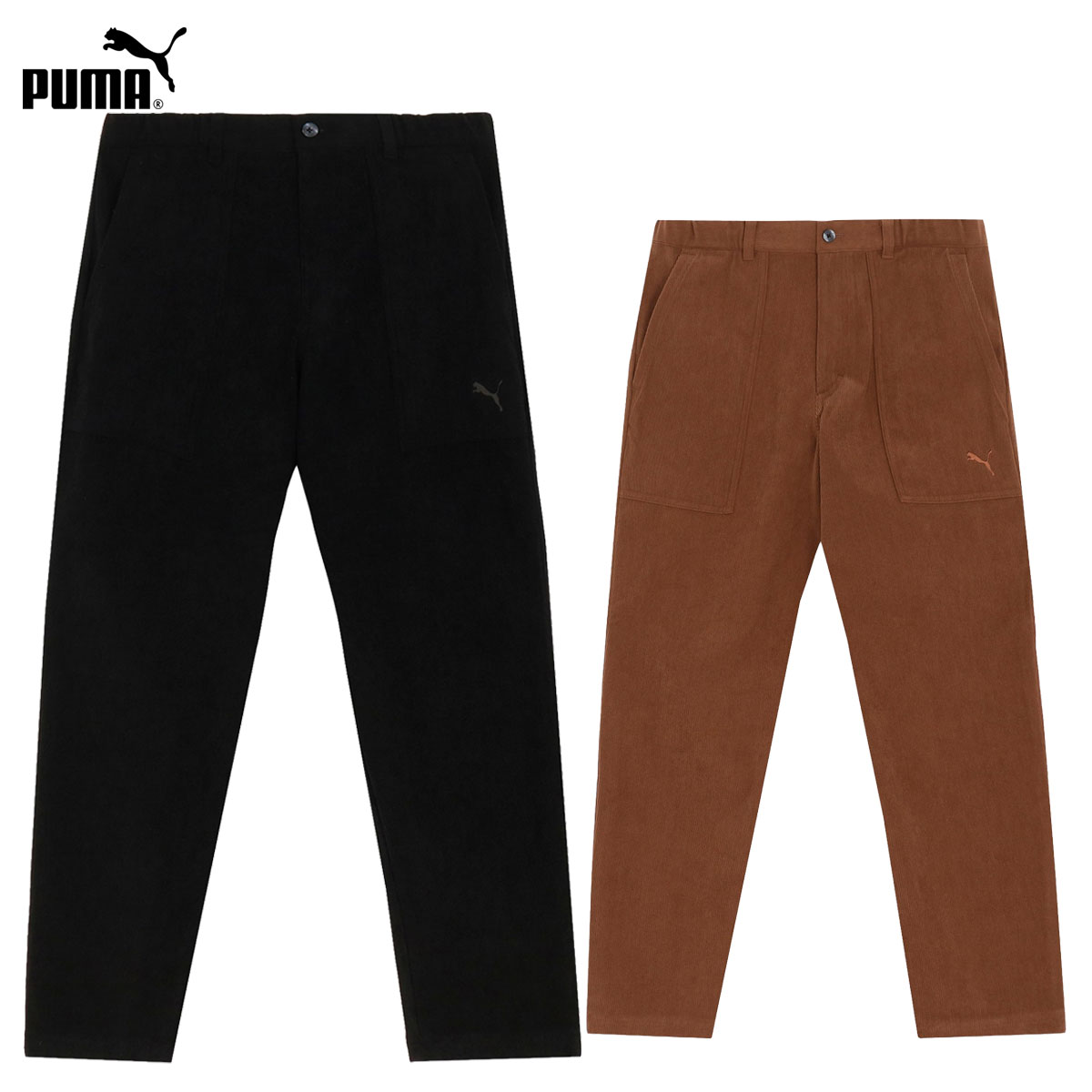 プーマゴルフ PUMAGOLF ゴルフウエア メンズ ロングパンツ 「 624883 」 ストレッチ コーデュロイ リラックス ストレート パンツ 秋冬ウエア 【当店在庫品】