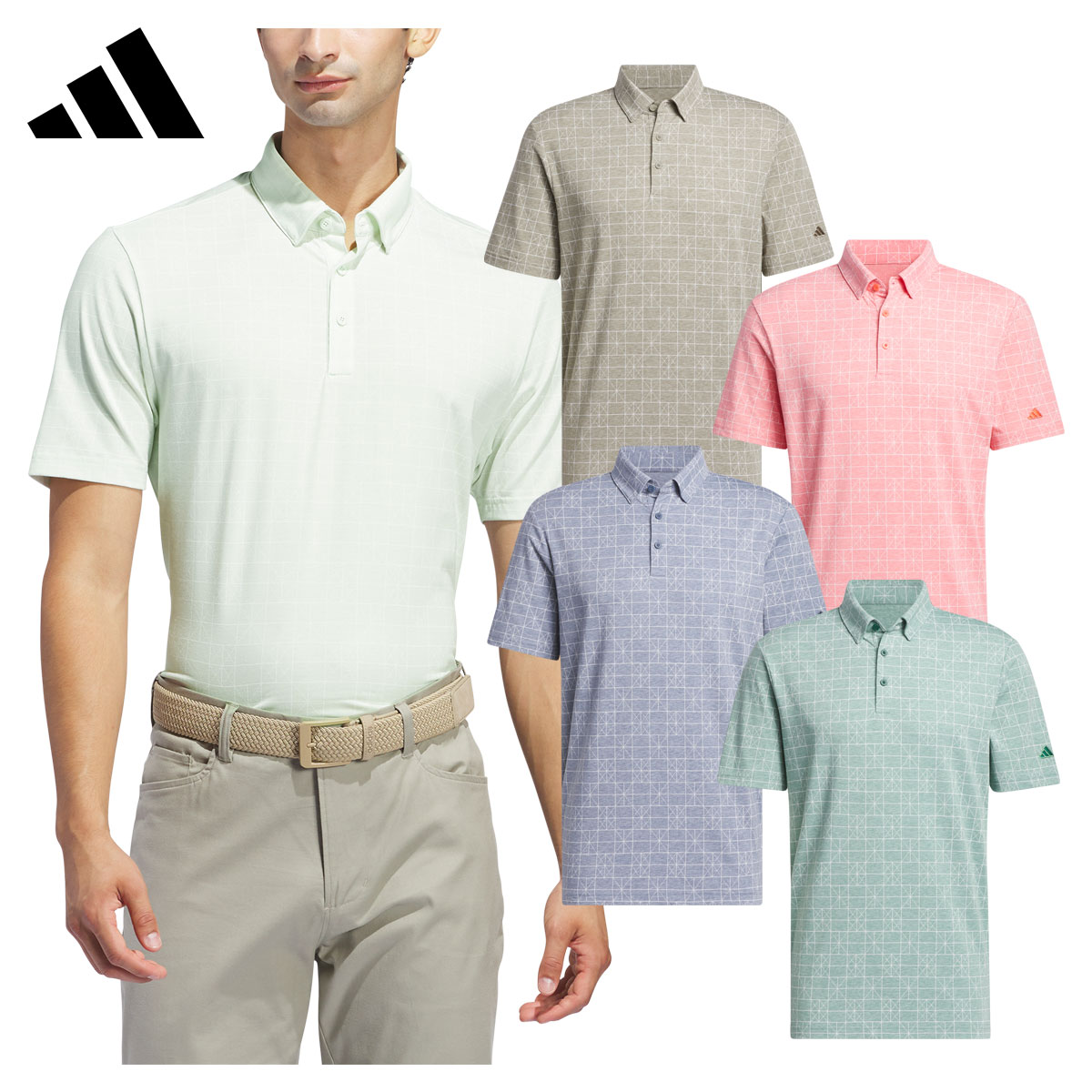 アディダス アディダス ゴルフ adidas Golf ゴルフウエア メンズ 半袖シャツ 「 KOW10 」 吸汗速乾 ストレッチ GO-TO 2024春夏モデル 【あす楽対応】