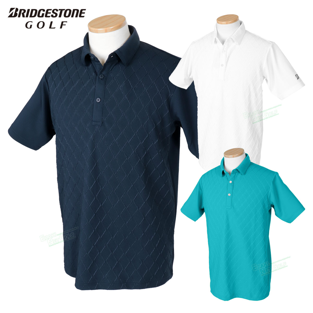 ブリヂストン ポロシャツ メンズ ブリヂストンゴルフ BridgestoneGolf ゴルフウエア メンズ 半袖シャツ 「 3GA03A 」 クールコア 冷感 2024春夏モデル 【あす楽対応】