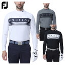 フットジョイ FOOTJOY ゴルフウエア メンズ 長袖モックネックシャツ 「 FJ-F23-S17 」 チェストライン サーモライト ラグラン 秋冬ウエア 【...