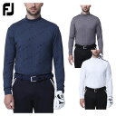 フットジョイ FOOTJOY ゴルフウエア メンズ 長袖モックネックシャツ 「 FJ-F23-S18 」裏起毛 保温 ストレッチ 抗菌防臭 UVカット 秋冬ウエ...