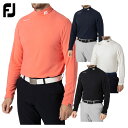 フットジョイ FOOTJOY ゴルフウエア メンズ 長袖モックネックシャツ 「 FJ-F24-S08 」 起毛 保温 ストレッチ 秋冬ウエア 【当店在庫品】
