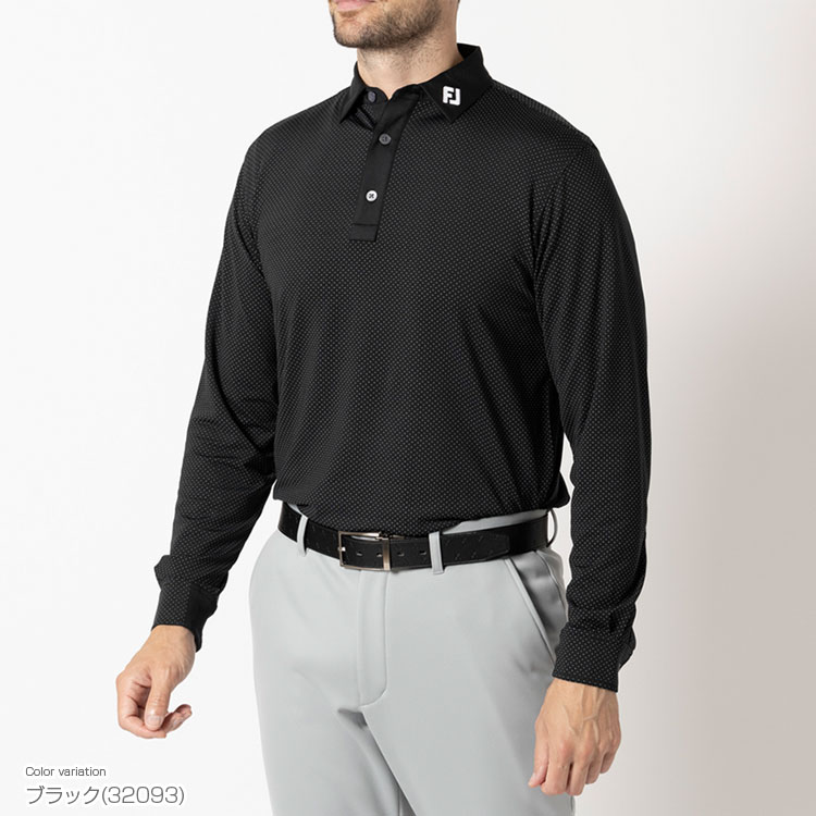 フットジョイ FOOTJOY ゴルフウエア メンズ 長袖シャツ 「 FJ-F24-S15 」 ストレッチ 吸汗速乾 秋冬ウエア 【当店在庫品】