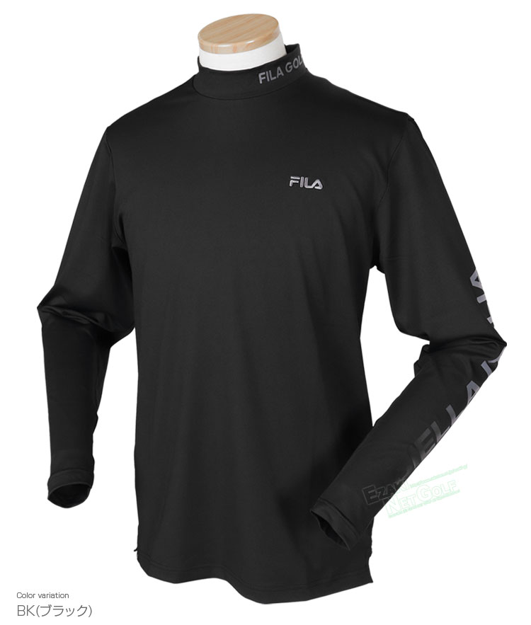 【11/11まで エントリーで最強配送10倍】 フィラゴルフ FILA GOLF ゴルフウエア メンズ 長袖モックネックシャツ 「 783541 」 吸汗速乾、UVカット 秋冬ウエア 【当店在庫品】