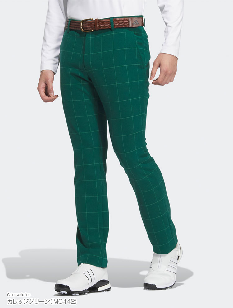 【11/18 エントリー/抽選で最大100%ポイントバック】 アディダス ゴルフ adidas Golf ゴルフウエア メンズ ロングパンツ 「 JTY52 」 ストレッチ フルレングス チェック 秋冬ウエア 【当店在庫品】
