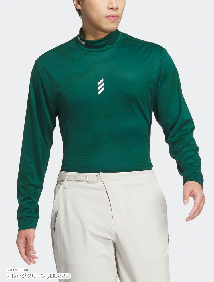 【11/11まで エントリーで最強配送10倍】 アディダス ゴルフ adidas Golf ゴルフウエア メンズ 長袖モックネックシャツ 「 KSL86 」 コードカオス 吸汗速乾 秋冬ウエア 【当店在庫品】