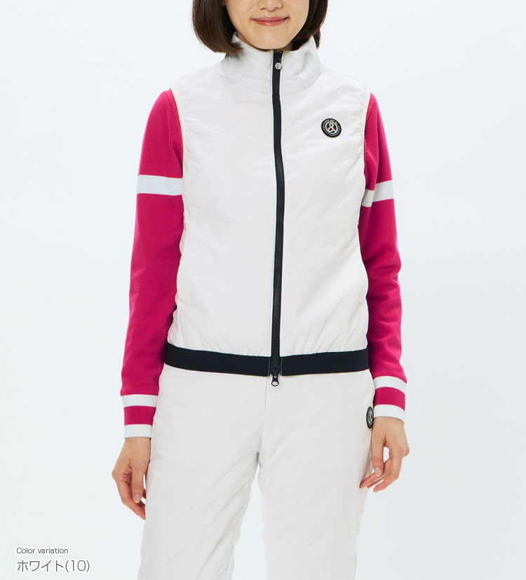 アンパスィ and per se ゴルフウエア レディス 中綿ベスト マルチストレッチ 保温 撥水 「 AFF1015G3 」 2025秋冬モデル 【当店在庫品】