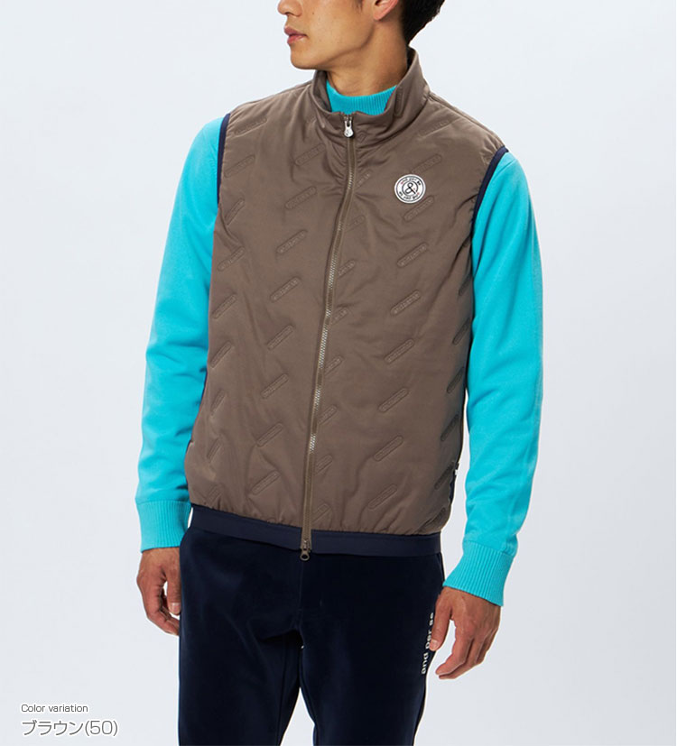 【11/4～11/11限定!エントリーで最強翌日配送商品10倍!】 アンパスィ and per se ゴルフウエア メンズ 中綿ベスト ストレッチ 撥水 保温 「 AMF1015G3 」 2025秋冬モデル 【当店在庫品】