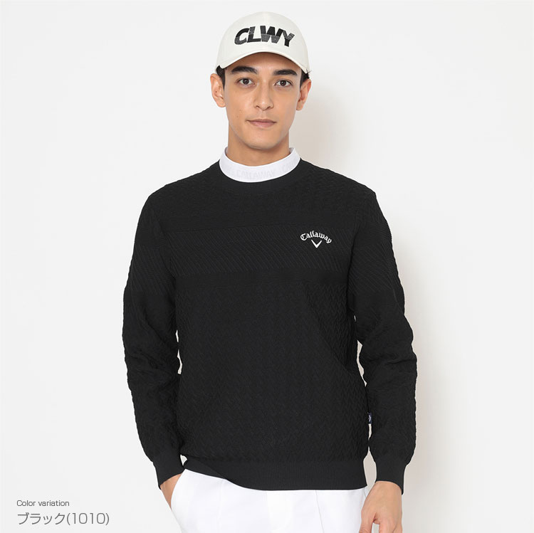 【11/4～11/11限定!エントリーで最強翌日配送商品10倍!】 キャロウェイ ゴルフ Callaway GOLF ゴルフウエア メンズ セーター クルーネック ニット 「 C25218100 」 2025秋冬モデル 【当店在庫品】