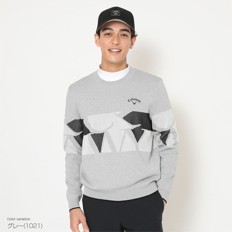 【11/4～11/11限定!エントリーで最強翌日配送商品10倍!】 キャロウェイ ゴルフ Callaway GOLF ゴルフウエア メンズ セーター クルーネック ニット 「 C25218102 」 2025秋冬モデル 【当店在庫品】