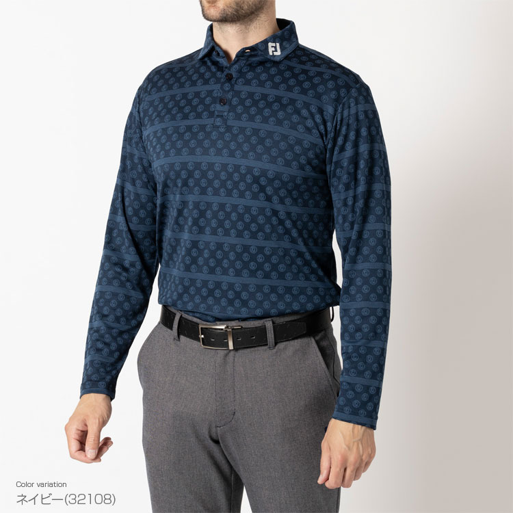 【11/4～11/11限定!エントリーで最強翌日配送商品10倍!】 フットジョイ FOOTJOY ゴルフウエア メンズ 長袖シャツ 吸汗速乾 「 FJ-F24-S13 」 秋冬ウエア 【当店在庫品】