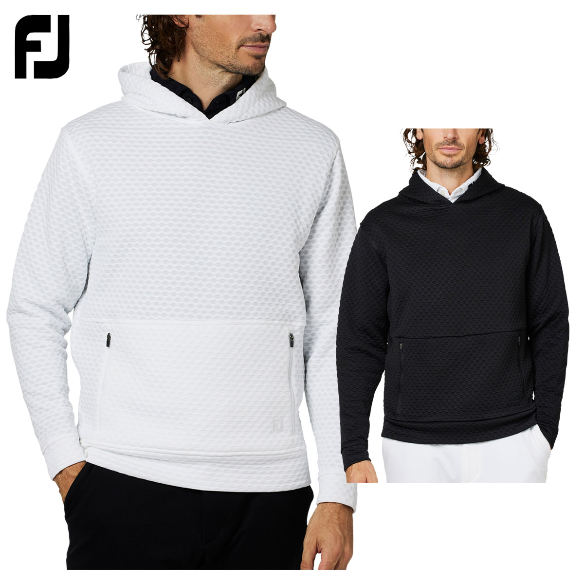 【10/30限定!エントリーで当店全品ポイント10倍!】 フットジョイ FOOTJOY ゴルフウエア メンズ フーディー ストレッチ UVケア 抗菌防臭 保温 プルオーバー 「 FJ-F25-M11 」 2025秋冬モデル 【当店在庫品】