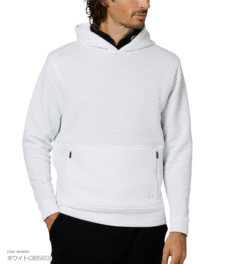 【10/30限定!エントリーで当店全品ポイント10倍!】 フットジョイ FOOTJOY ゴルフウエア メンズ フーディー ストレッチ UVケア 抗菌防臭 保温 プルオーバー 「 FJ-F25-M11 」 2025秋冬モデル 【当店在庫品】