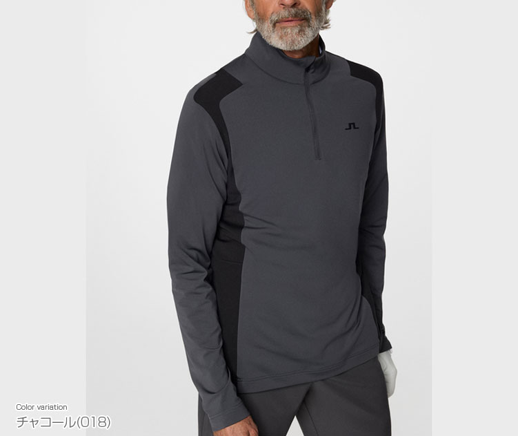 【11/15 エントリー/抽選で最大100%ポイントバック】 ジェイリンドバーグ J.LINDEBERG ゴルフウエア メンズ ミドラー 4WAYストレッチ ハーフジップ 「 071-34910 」 2025秋冬モデル 【当店在庫品】