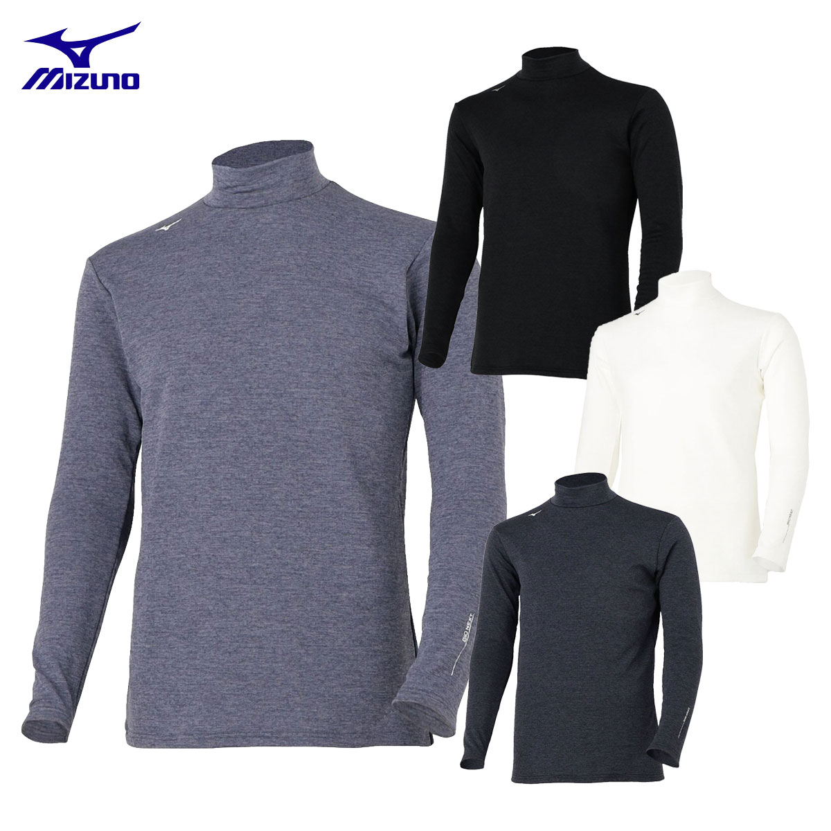 【11/27まで エントリー/抽選で最大100%ポイントバック】 ミズノ MIZUNO ゴルフウエア メンズ インナーシャツ バイオネクスト ストレッチフリース ハイネック長袖 「 E2MJC502 」 2025秋冬モデル 【当店在庫品】